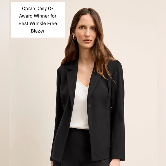 MM Lafleur The Moreland Travel Origami Tech Olive Green Blazer Size 12 - Picture 9 of 9